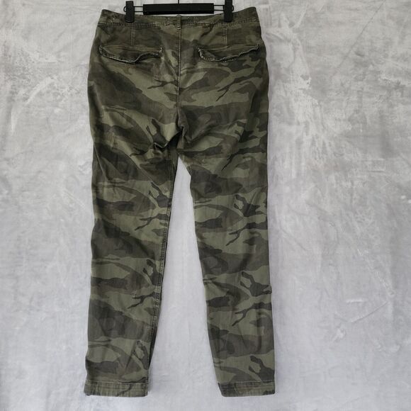 Abercrombie & Fitch Camo Pants Mens 30x30 Rustin Athletic Slim Green Zip Leg - Picture 7 of 12